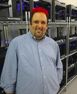 Shawn Nason, director of Xavier's new Center for Innovation, with the new 3D printers