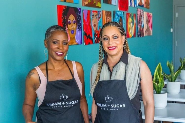 Cream and Sugar proprietors (l to r) Crystal Grace and Taren Kinnebrew are excited about Evanston’s revitalization and appreciate 8K principals’ community engagement.