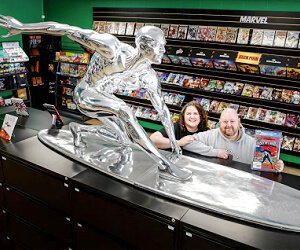 Chris and Jessica Cayth opened Crooked Dog Comics in Middletown earlier this year. Chris worked as an art-traffic controller for more than two decades before pursuing his passion for comics by opening the store.