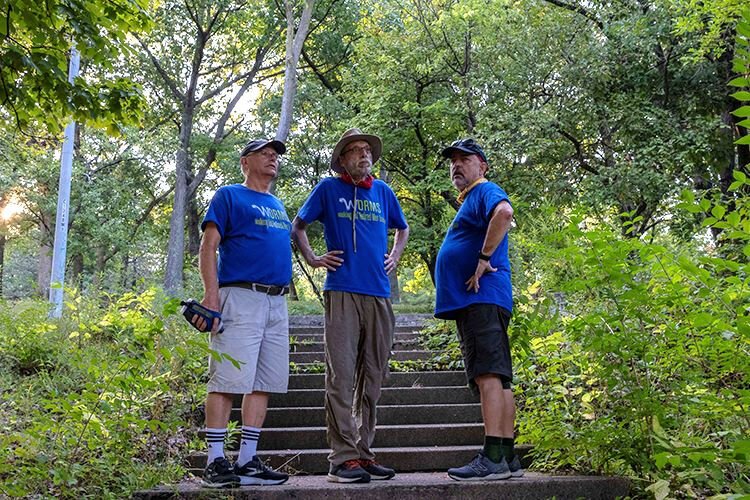 Stairs and pedestrian walkways are among Schuckman’s favorite finds on WORMS walks.