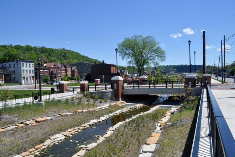 Lick Run Greenway in South Fairmount