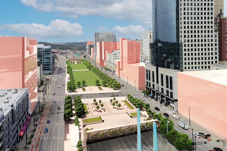 Ft. Washington Way rendering, Valley View. KZF rendering.