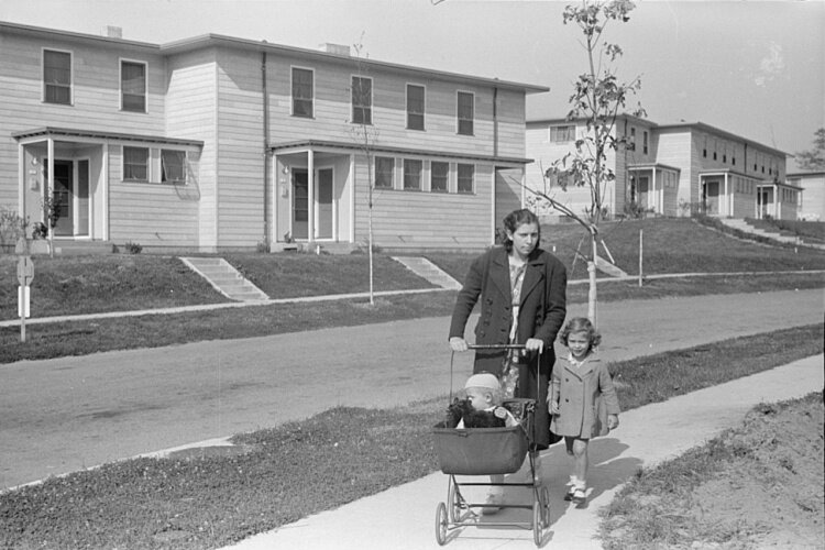 Residents moved into the New Deal community beginning in 1938.