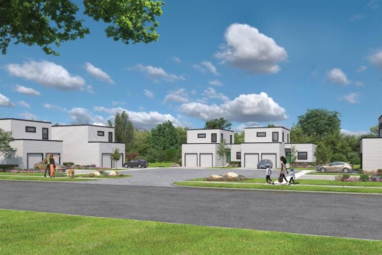 Design renderings of condos now for sale.