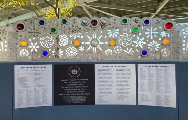 Plaques tell about the CROWN project and commemorate its donors