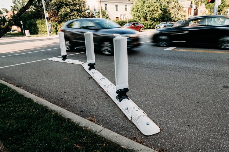 Curb extensions at Hamilton and Pullan in Northside.