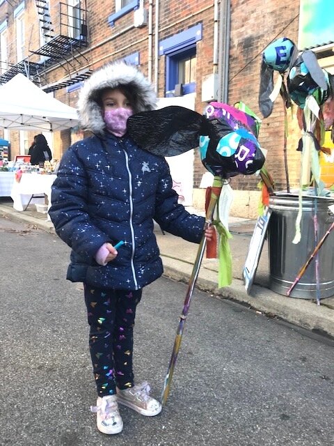 Artwork by Hannah Peacock that displays a political sign reimagined into a creature of hope.