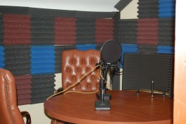 The studio can be rented out for podcasts.