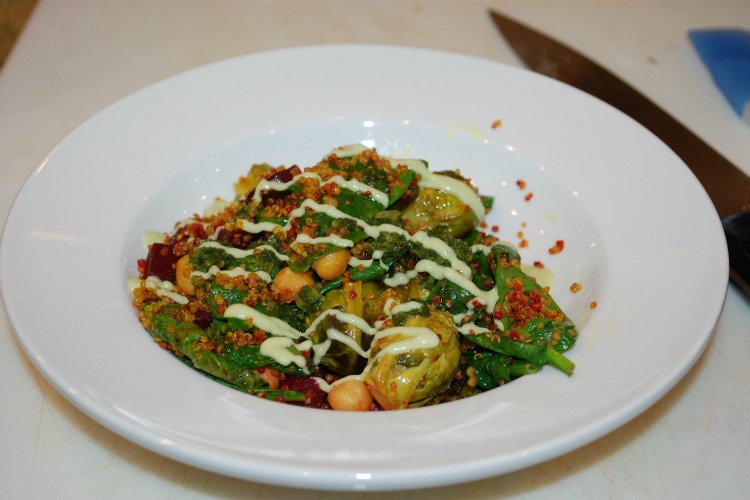Chef Stephanie Michalak's grain bowl, made using farm-fresh ingredients.