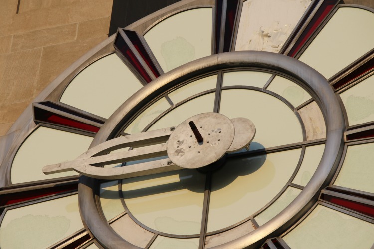 The hour hand of the clock went up first.