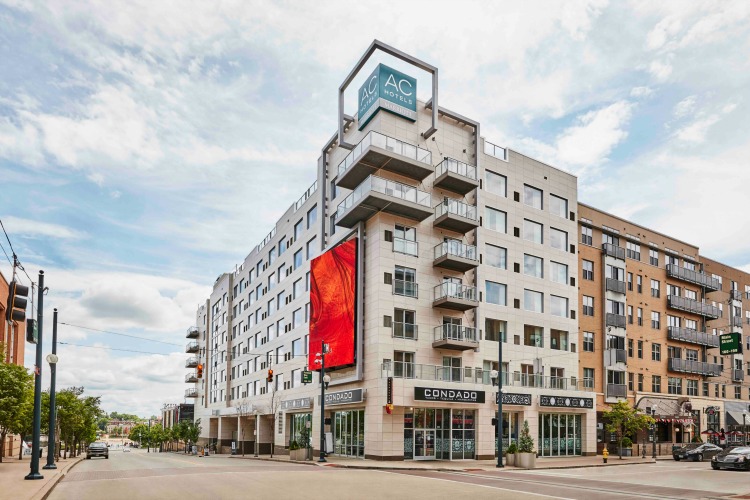 AC Hotel Cincinnati at the Banks, across from Great American Ballpark