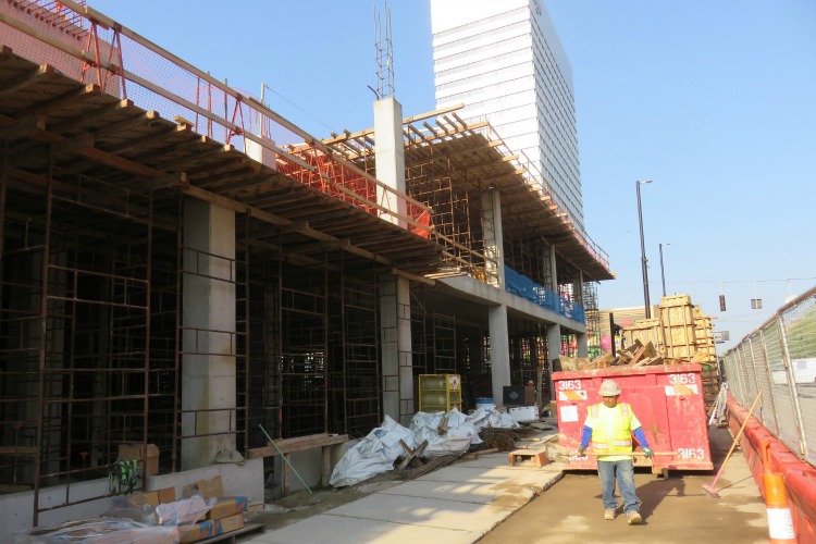 Court and Walnut shadowed by Kroger Co. headquarters