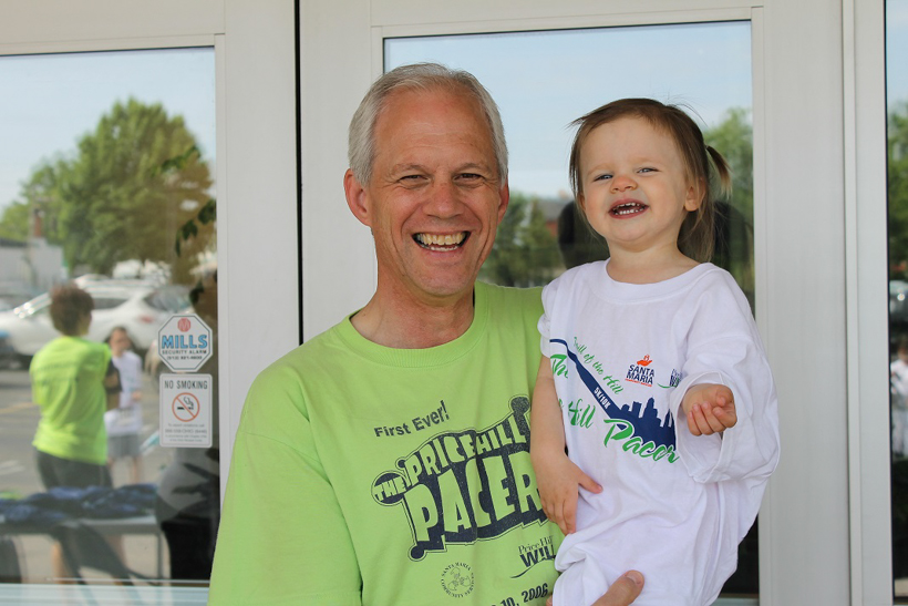 H.A. Musser, Santa Maria Community Services President, at the Price Hill Pacer.