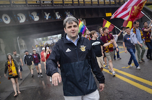IDEALAB presenter Sean Mann uses soccer as a means of community organizing.