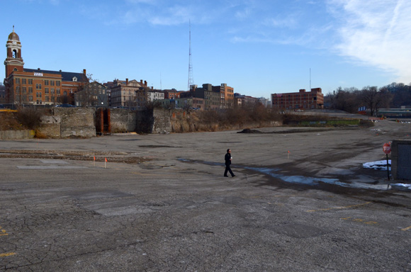 Detroit-to-Cincinnati transplant Casey Coston surveys developing Pendleton. Issue: Feb. 8, 2011. (Photo: Soapbox Archives)