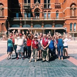 Exterior tours of Music Hall have kept a focus on the public icon amid extensive renovation.