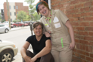 Lindsey Whittle and Annie Brown of Pique Gallery.