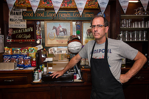 Joe Fessler owns Herb & Thelma's pub in Lewisburg.