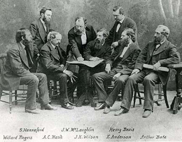Eight of the founding members of AIA Cincinnati.
