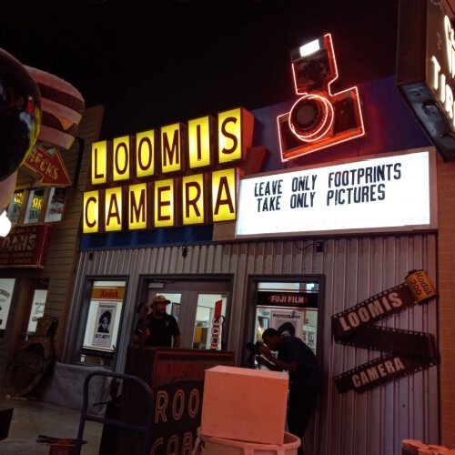 Loomis Camera operated in Elyria, Ohio from the 1950s until 2012, but its engaging sign and camera live on at the Sign Museum’s new wing.