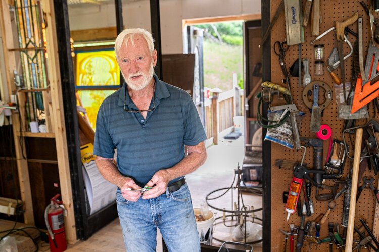 Over the past two years, Rasche has rebuilt his workshop from the ground up, collecting tools and materials from other craftsmen in the region who are downsizing or retiring. 