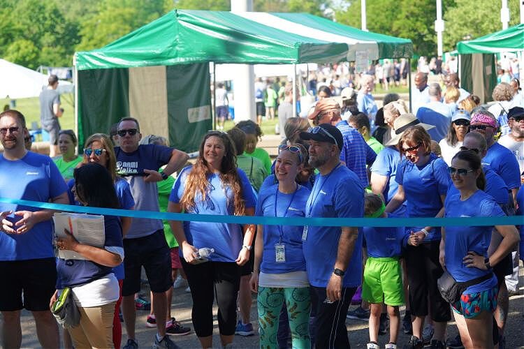 Waiting to cross the NAMIWalks starting line.