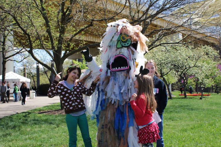 The bag monster will be visiting Greater Cincinnati Earth Day Festival.