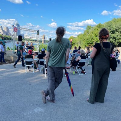 Attendees get ready for the panel discussion.