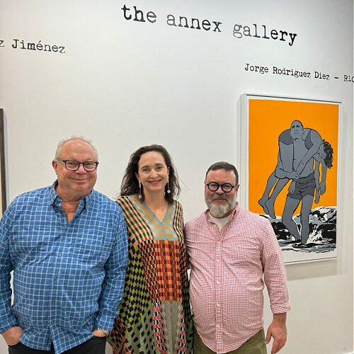 Jens Rosenkrantz, Colleen Houston and Jorge Rodriguez Diez at The Annex Gallery at Pendleton Art Center