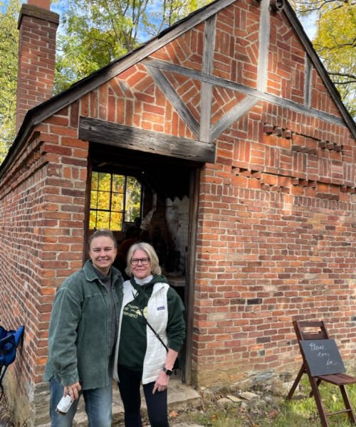 Fort Thomas Forest Conservancy volunteer, Alex McIntosh (left) and board member Ginny Gesenhues (right).