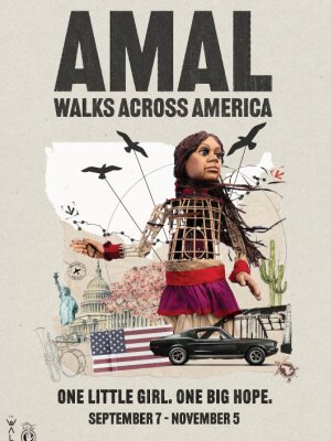 Poster for Little Amal walking across America