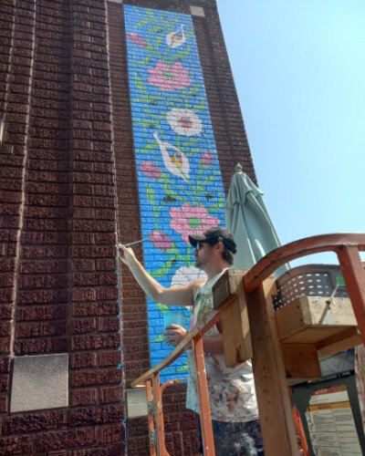 Artist-muralist Christian Dallas