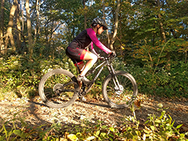 Mountain bikers enjoy updates to the Mitchell Memorial forest trail.