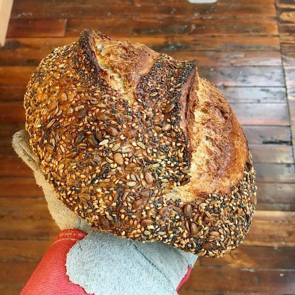 Allez Bakery's seeded sourdough is a twist on the classic sourdough bread found at most bakeries.