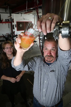 Old Firehouse Brewery owners Adam Cowan and Lori Ward