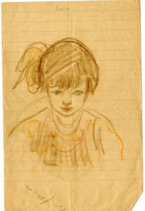 Edgard Sforzina devoted countless hours to devising the aesthetics of furniture, clocks and architectural amenities, but he also devoted his creative energy to sketches of his beloved daughter, Lulu.