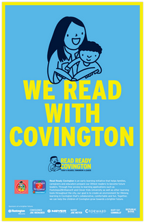 A poster for the Read Ready Covington program.