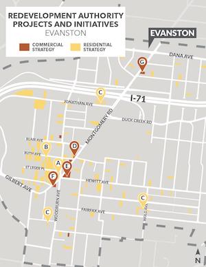 Map of targeted reinvestment in Evanston (Provided)