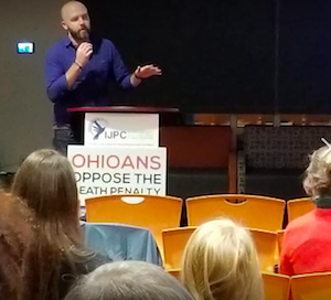 Director Will Francome fields questions from the audience after a screening of The Penalty. (Allison Smith Cohen)