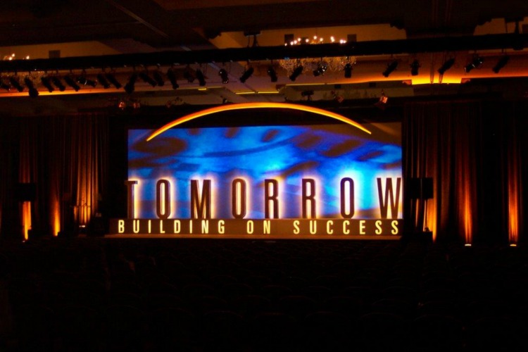 Prestige AV & Creative Services brought a corporate clients theme to life with a custom set.