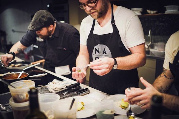 Ryan Santos in the kitchen
