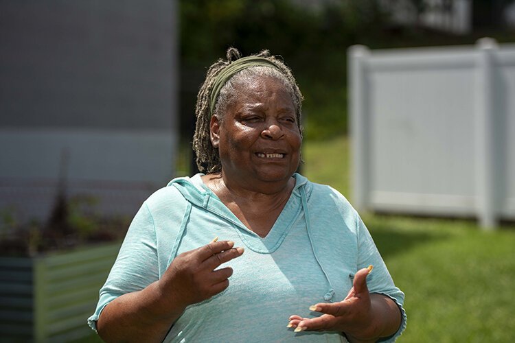 Theresa Thomas oversees the community garden at her South Fairmount church.