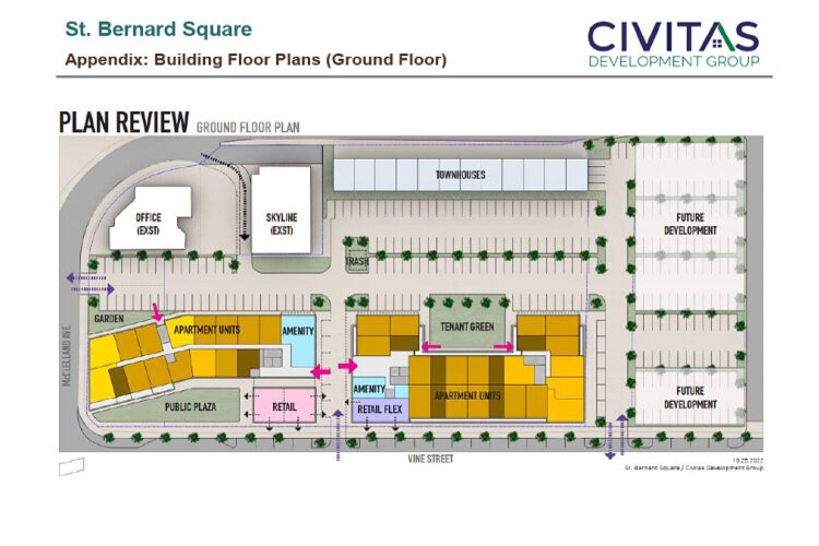 A preliminary plan for St. Bernard Square