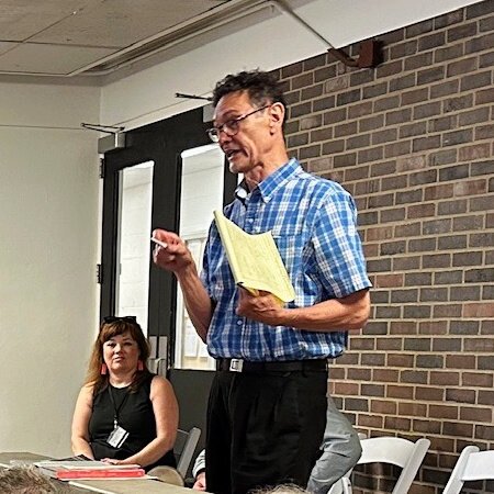 Patrick Snadon discussing Crosley Tower at cf3 event in June, 2025.