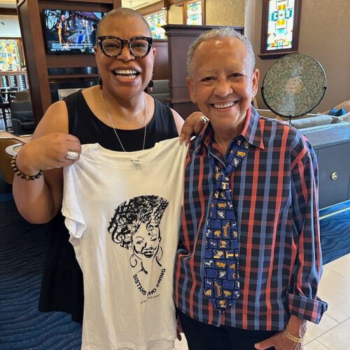 Laura Gentry with the late Nikki Giovanni.