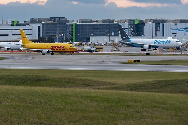 Amazon and DHL both expanded at CVG in 2021.