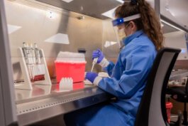 Covid-19 testing at UC Health's Precision Medicine Lab.