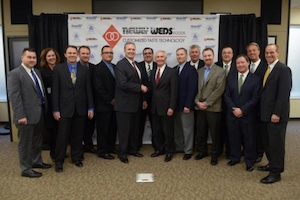 Newly Weds Foods with members of Tri-ED at the food production company's grand opening in 2013